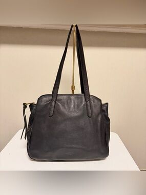 Margot Cameron Satchel in Black Leather Hobo Bag MSRP 200$
